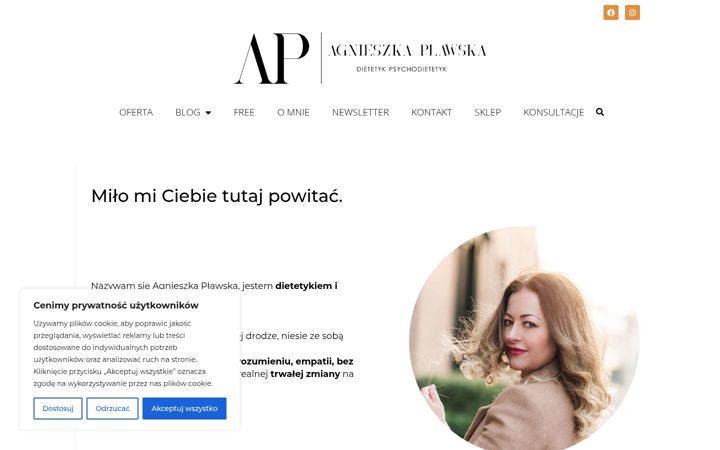 Screenshot ta' agnieszkaplawska.pl