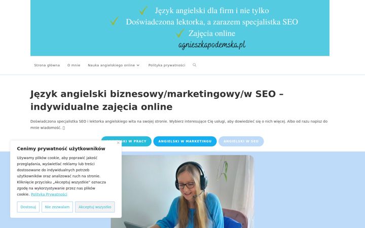 Screenshot of agnieszkapodemska.pl