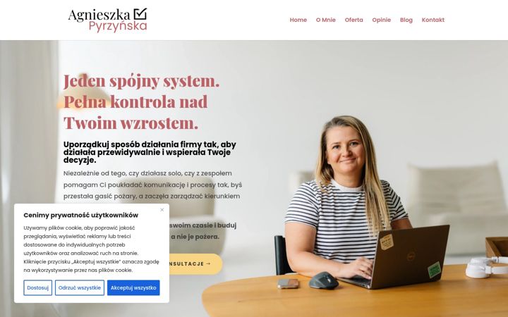 Screenshot ta' agnieszkapyrzynska.pl