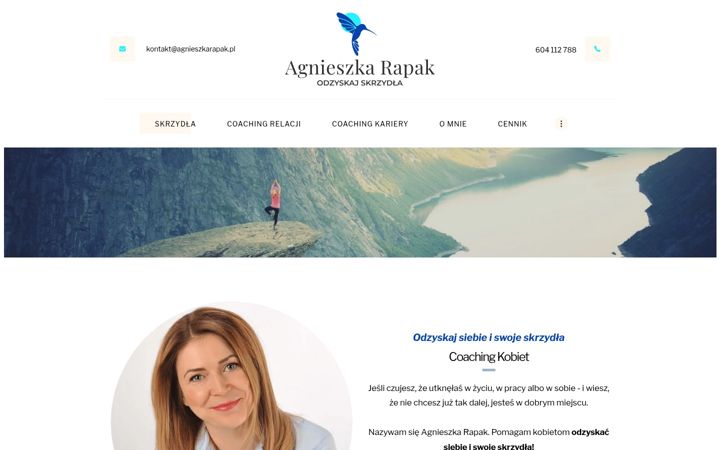 Screenshot ta' agnieszkarapak.pl