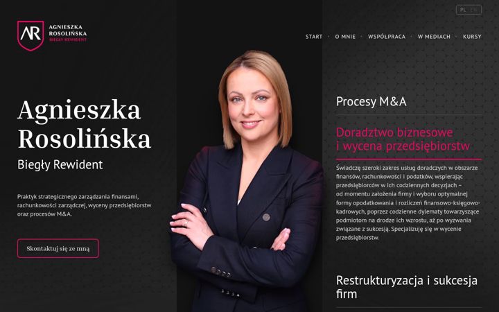 Screenshot of agnieszkarosolinska.pl