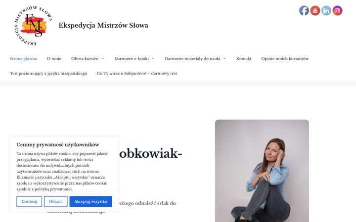 Snímek obrazovky agnieszkasobkowiak.pl