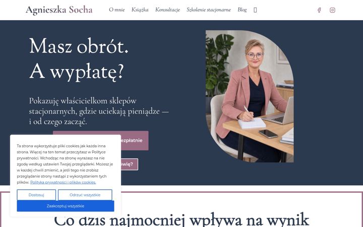 Screenshot of agnieszkasocha.pl