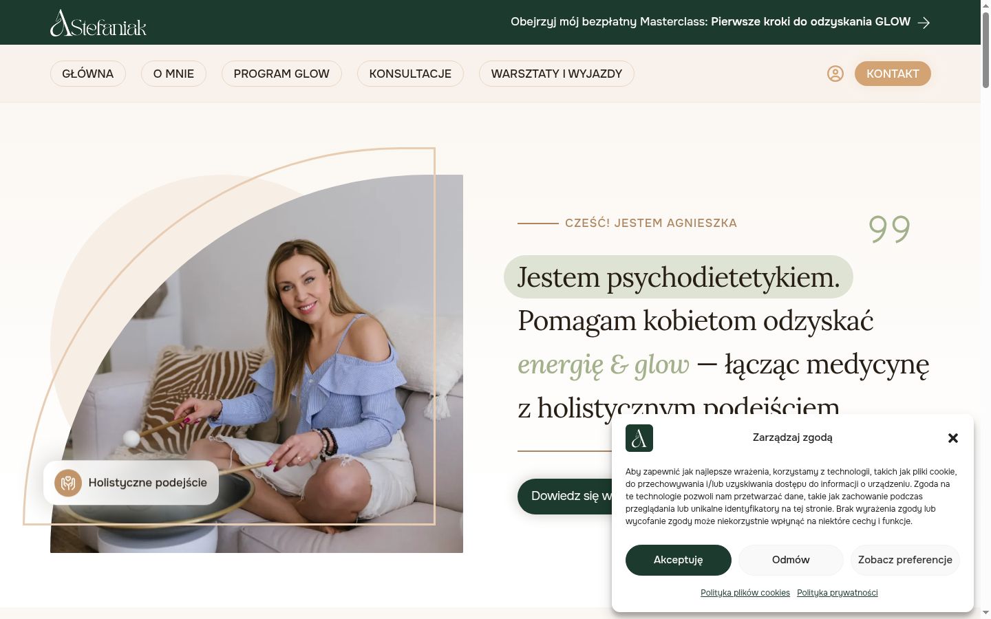 Snímek obrazovky baneru souhlasu zobrazeného před jakoukoli interakcí