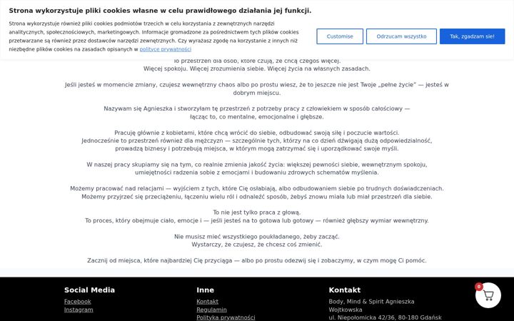 Captură de ecran a agnieszkawojtkowska.pl