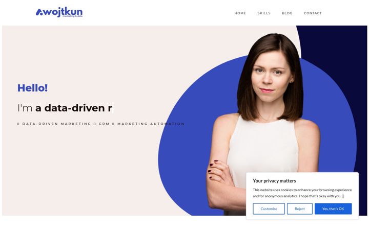 Captură de ecran a agnieszkawojtkun.com
