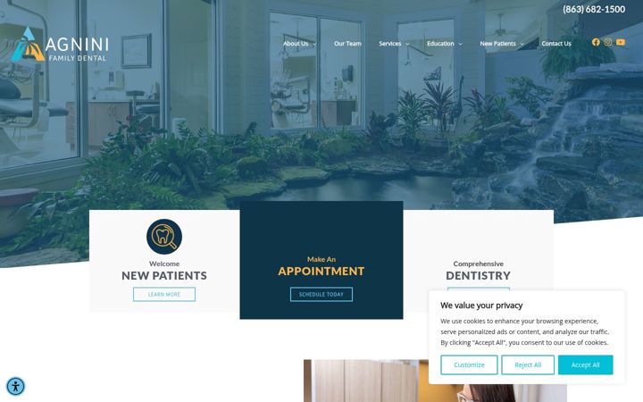 Screenshot of agninidental.com