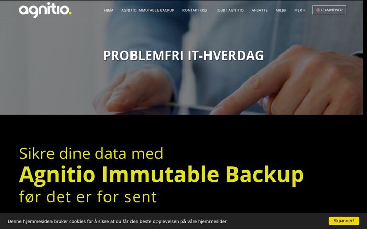 Screenshot of agnitio.no