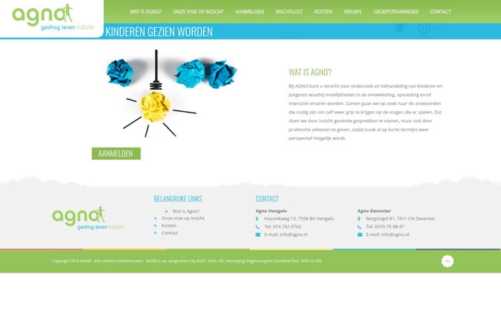 Screenshot of agno.nl