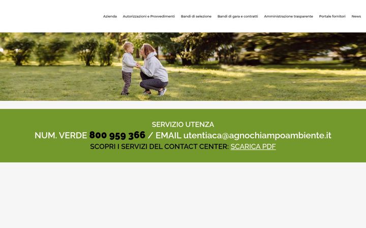 Screenshot of agnochiampoambiente.it