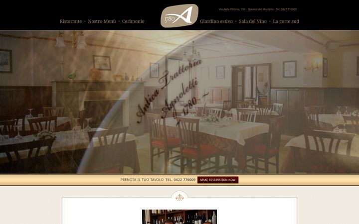 Snimka zaslona za agnolettiristorante.it