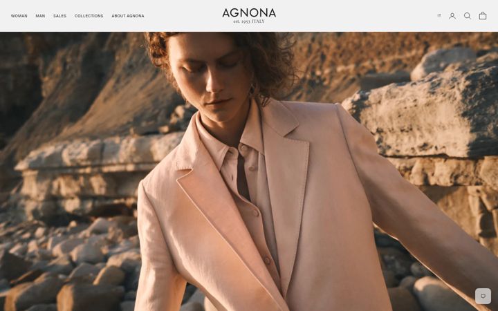 Screenshot of agnona.com