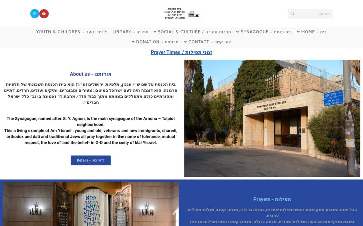 Screenshot of agnonsyn.org.il