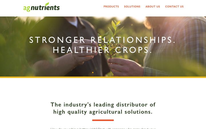 Screenshot of agnutrients.com