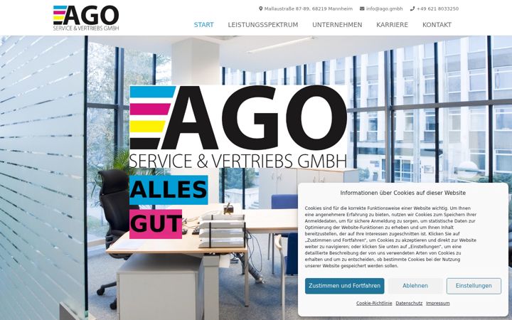 Screenshot of ago.gmbh