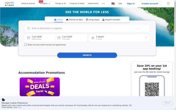 Screenshot of agoda.com