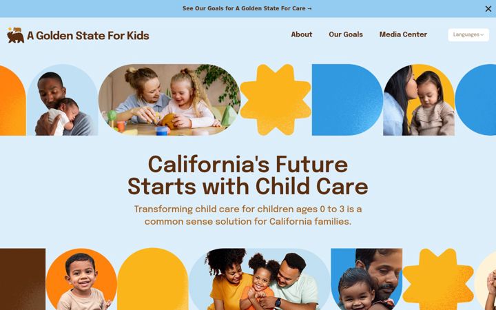 Screenshot von agoldenstateforkids.org