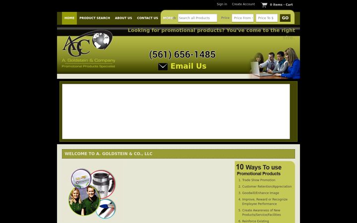 Screenshot von agoldsteinco.net