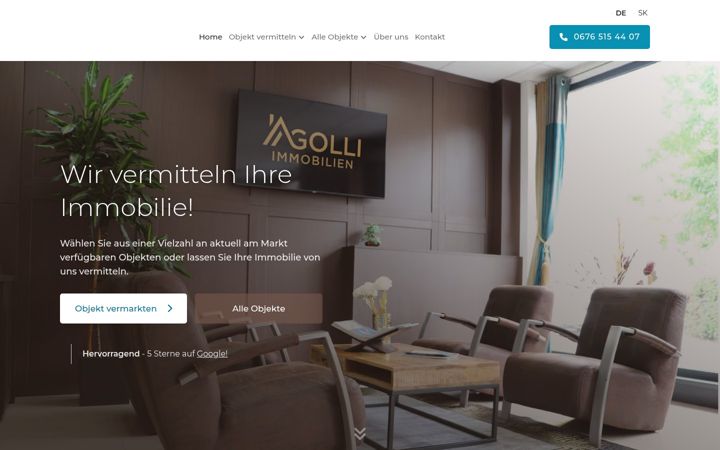 Screenshot of agolli-immobilien.at