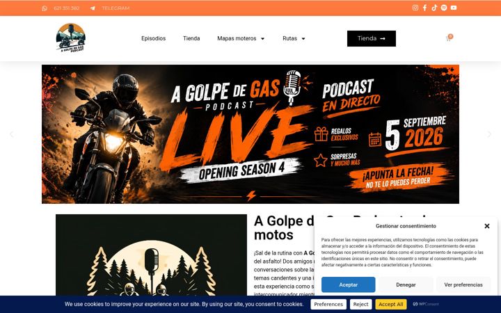 Screenshot of agolpedegaspodcast.com