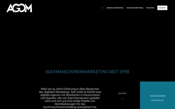 Screenshot of agom.de
