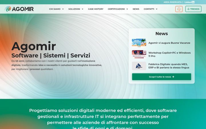Skjámynd af agomir.com