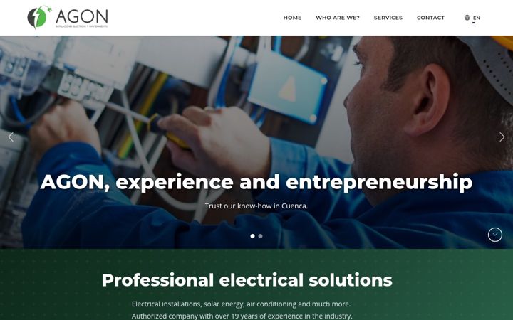 Screenshot of agonelectricidad.com