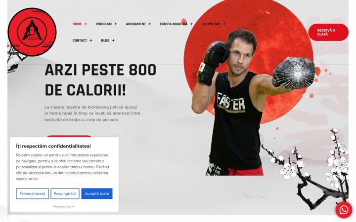 Skjermbilde av agonfighting.ro