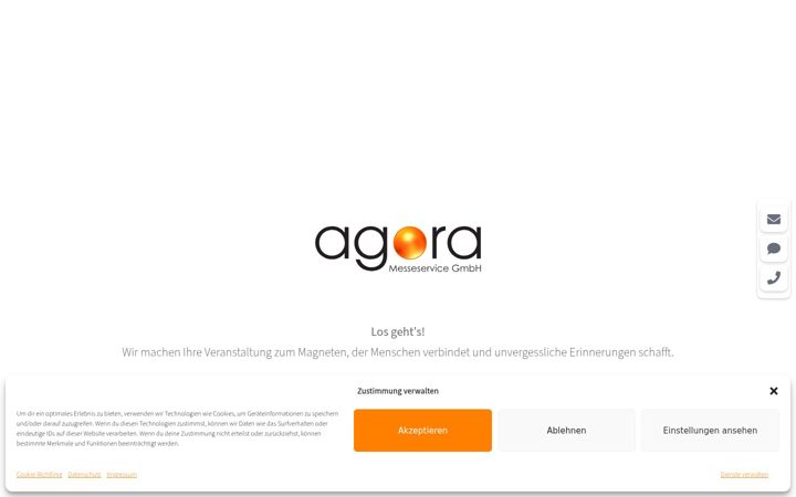 Ekraanipilt saidist agora-messeservice.de