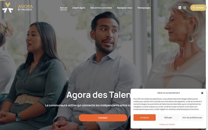 Screenshot του agora-talents.com
