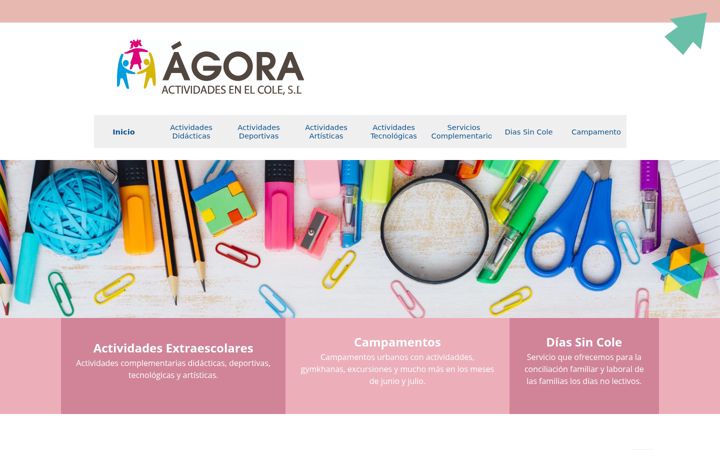 Skærmbillede af agoraactividades.es