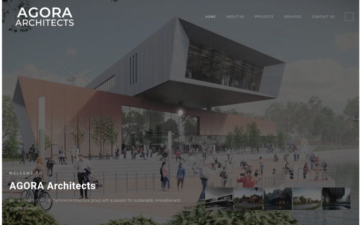 Screenshot of agoraarchitects.co.uk