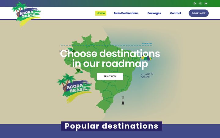 Screenshot van agorabrasilviagens.com