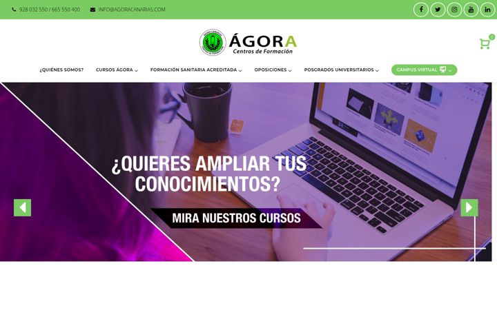 Screenshot of agoracanarias.com