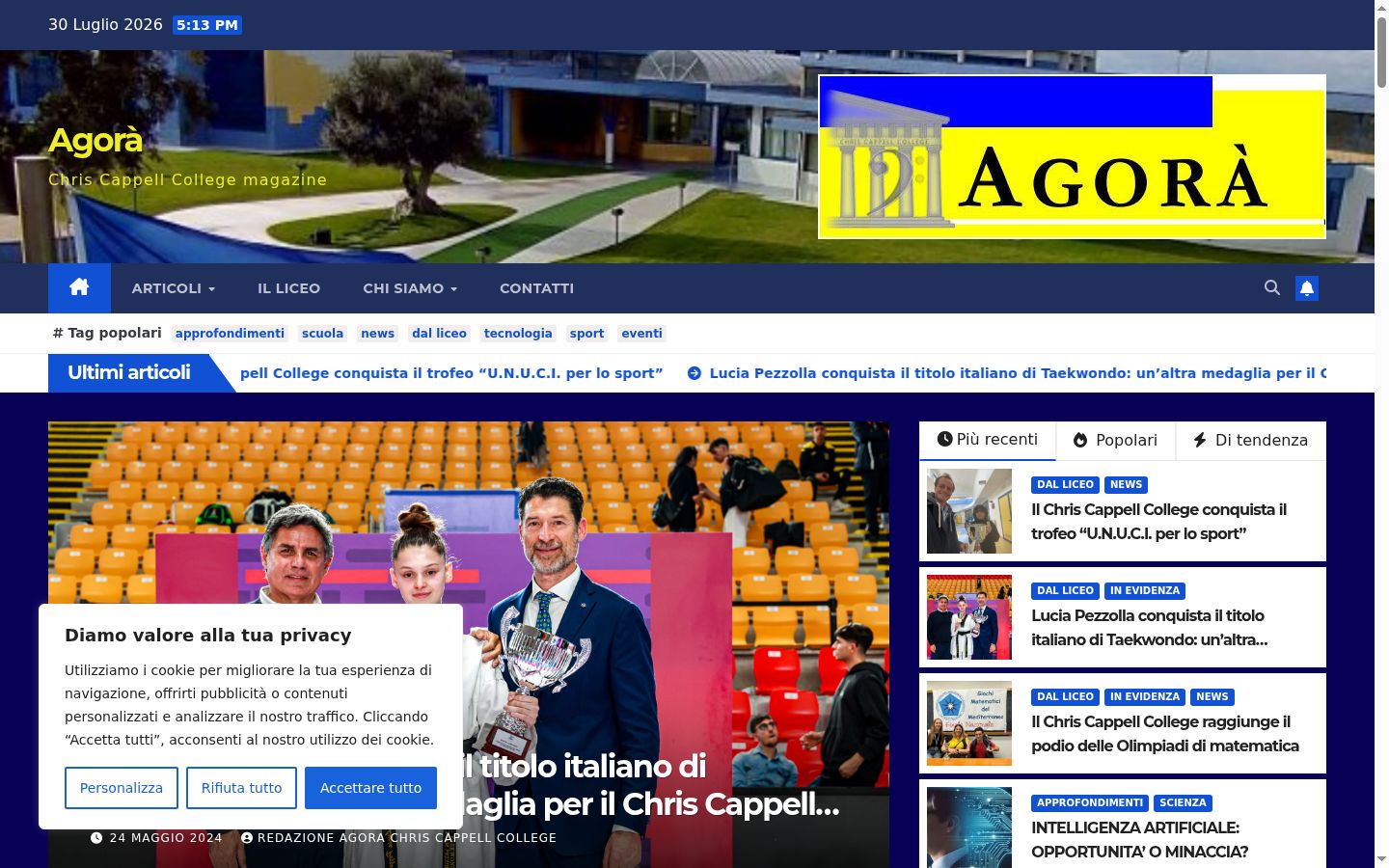 Screenshot tal-banner tal-kunsens muri qabel kwalunkwe interazzjoni