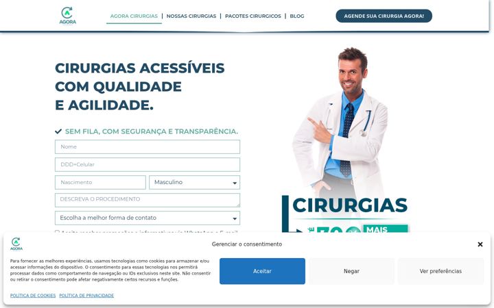 Screenshot von agoracirurgias.com.br