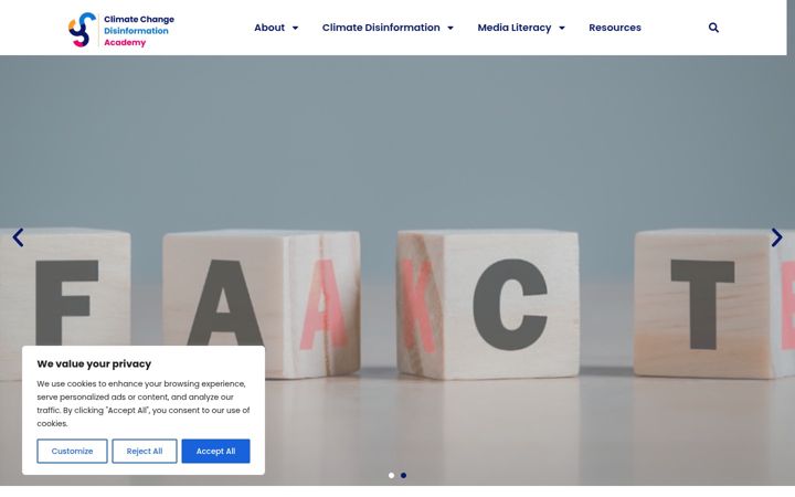 Screenshot of agoraclimatedisinfo.eu