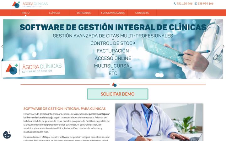 Screenshot of agoraclinicas.com