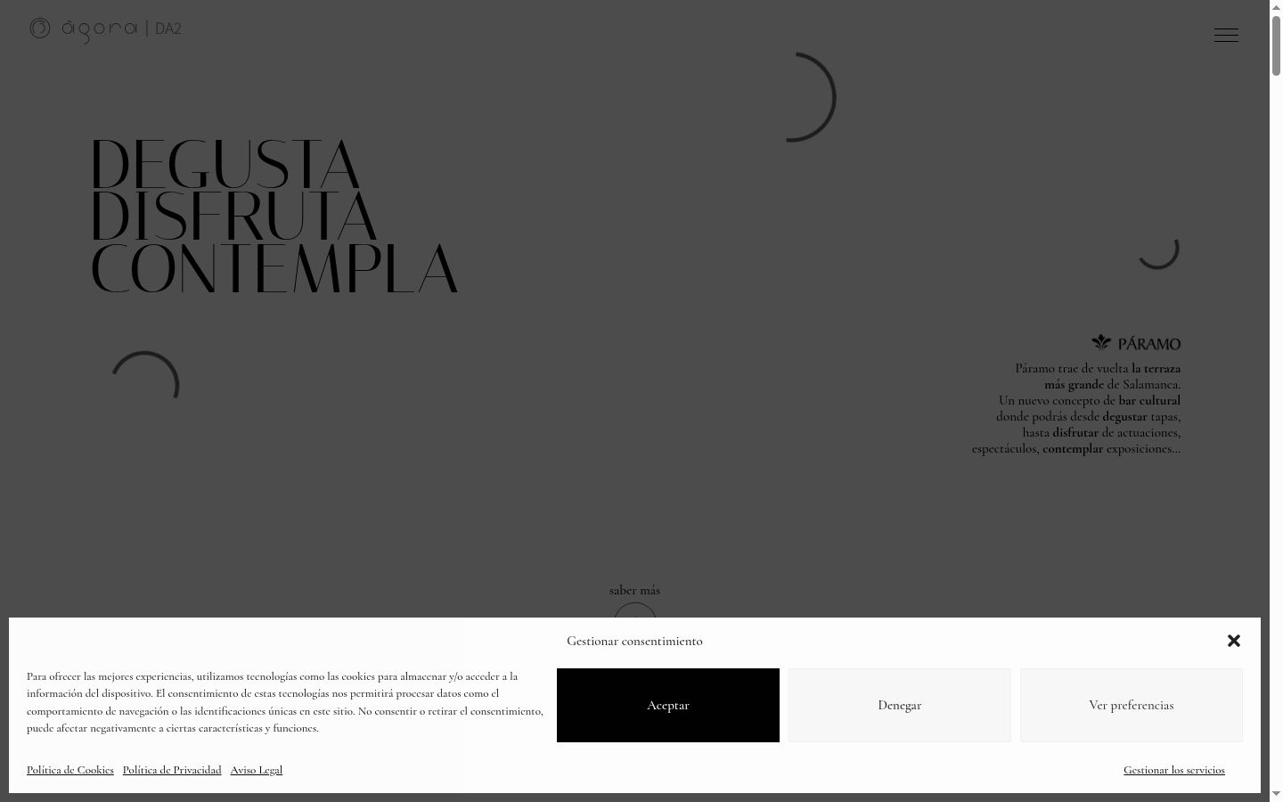 Screenshot del banner di consenso mostrato prima di qualsiasi interazione