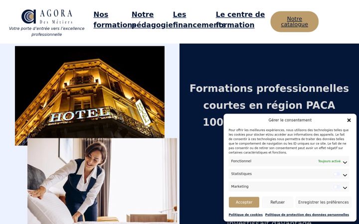 Screenshot von agoradesmetiers.fr