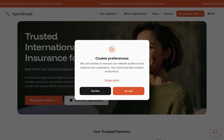 Screenshot of agoraexpat.com