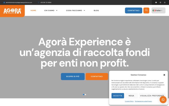 Captura de ecrã de agoraexperience.com