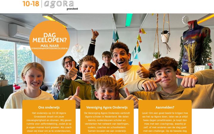 Screenshot of agoragroesbeek.nl