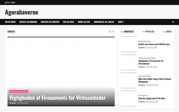 Screenshot of agorahaverne.dk