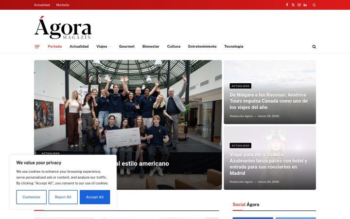 Screenshot of agoramagazin.com