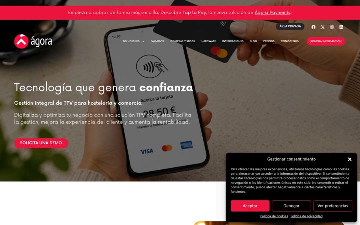 Screenshot of agorapos.com