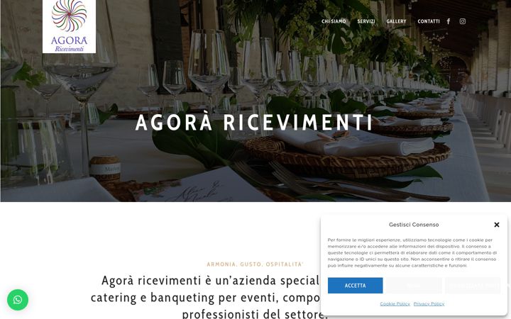 Screenshot of agoraricevimenti.it