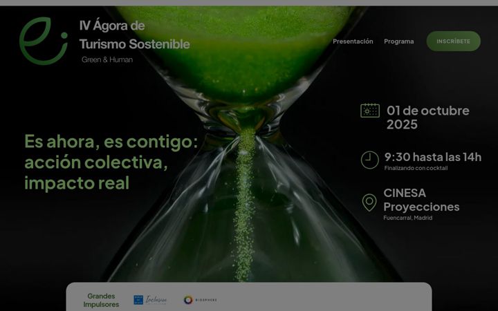 Screenshot of agoraturismosostenible.es