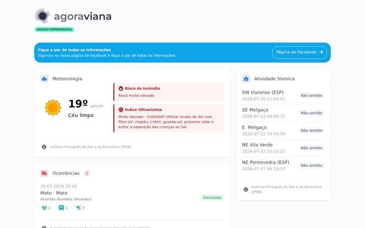 Screenshot of agoraviana.pt