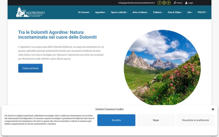 Screenshot of agordinodoverinasconoledolomiti.it